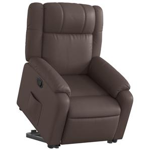 VidaXL Sta-op-fauteuil verstelbaar kunstleer bruin