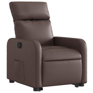 VidaXL Sta-op-fauteuil verstelbaar kunstleer bruin
