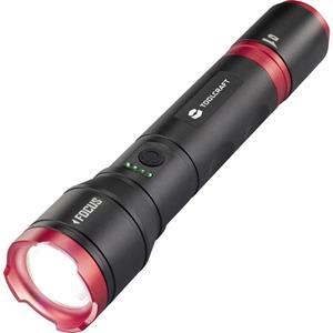 TOOLCRAFT Handlamp werkt op Li-ion oplaadbare batterij of batterijgevoed Verstelbaar, Instelbare puntgrootte, Met stroboscoopfunctie, Met USB-poort 1200 lm 7 h