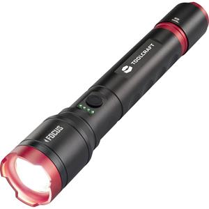 TOOLCRAFT Zaklamp werkt op Li-ion oplaadbare batterij of batterijgevoed Verstelbaar, Instelbare puntgrootte, Met stroboscoopfunctie, Met USB-poort 2100 lm 11 h