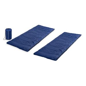Merkloos Set van 2x stuks blauwe kampeer 1 persoons slaapzakken dekenmodel 75 x 185 cm -
