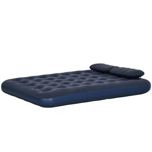 luchtmatras voor 2 personen, comfortabel en duurzaam, met handpomp, ideaal voor kamperen, 203 x 152 x 22 cm, blauw | Aosom.nl