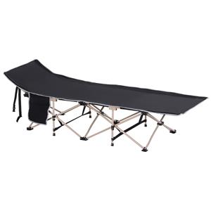 opvouwbaar campingbed, weerbestendig, met draagtas, lichtgewicht en compact, 190 x 68 x 52 cm, zwart | Aosom.nl