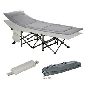opklapbaar campingbed, lichtgewicht, eenvoudig te vervoeren, duurzaam ontwerp, 188 x 64,5 x 53 cm, ideaal voor buiten | Aosom.nl