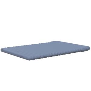 Outsunny opblaasbaar campingmatras, comfortabel, met luchtpomp en kussen, ideaal voor kamperen, 200 x 135 x 10 cm, blauw | Aosom.nl