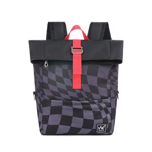 YLX Gear YLX Original Backpack Kids Dark Grey Black Wavy Checkered