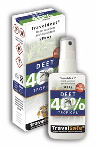 Backpackspullen.nl Travelsafe TravelDEET - 40% Spray - 60ml - tropical muggenspray