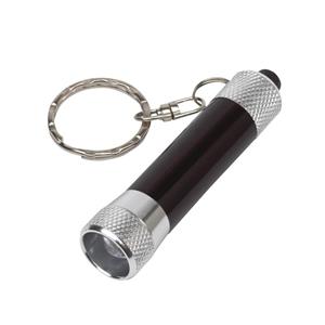 Merkloos Sleutelhangers met kleine zaklamp - zwart - Uitdeel speelgoed cadeautjes - mini zaklampen -