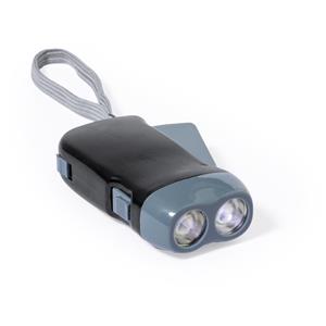 Merkloos Survival zaklamp - knijpkat - oplaadbaar - zwart - preppen -