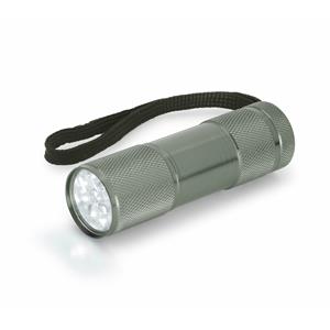 Merkloos Compacte LED kinder zaklamp - aluminium - grijs - 9 cm -