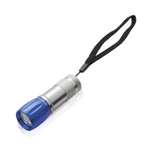 Merkloos Survival zaklamp LED - blauw - compact - preppen/outdoor/kamperen -
