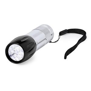 Merkloos Survival zaklamp LED - zwart - compact - preppen/outdoor/kamperen -