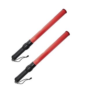 Van Os Professionele Verkeerswijzer met licht - 2x - Verkeersregelaar benodigdheden - 54 cm - op batterijen -