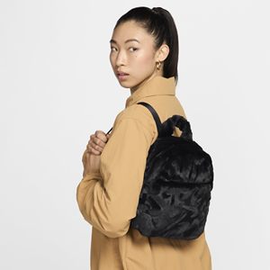Nike Sportswear Futura minirugzak van imitatiebont (6 liter) - Zwart