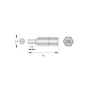 Bernstein Tools for Electronics 6-HX40-25 Bitset HRC-staal Hooggelegeerd C 6.3 6 stuk(s)