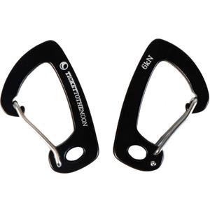  Lightest Carabiner 6kN - Pair - Niet-beveiligde karabiner zwart