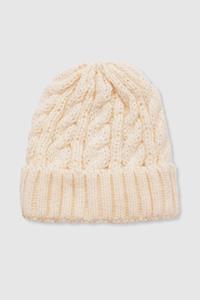 Boohoo Dikke Crèmekleurige Grof Gebreide Muts, Cream