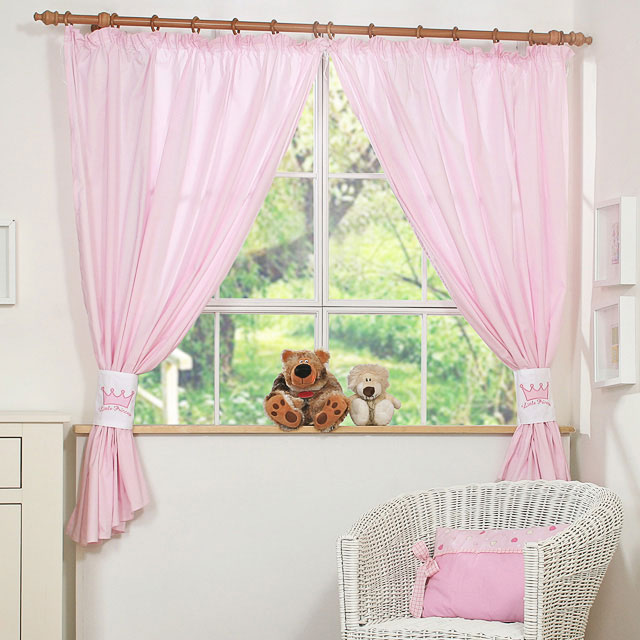 Gordijn Little Princess Roze (2 stuks)