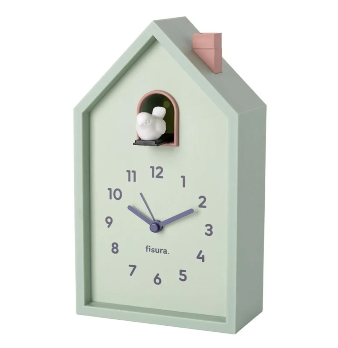 Fiftiesstore Fisura Huisje Koekoek Alarm Klok - Mint