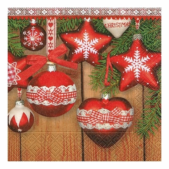 Merkloos 40x Kerst thema servetten 33 x 33 cm -