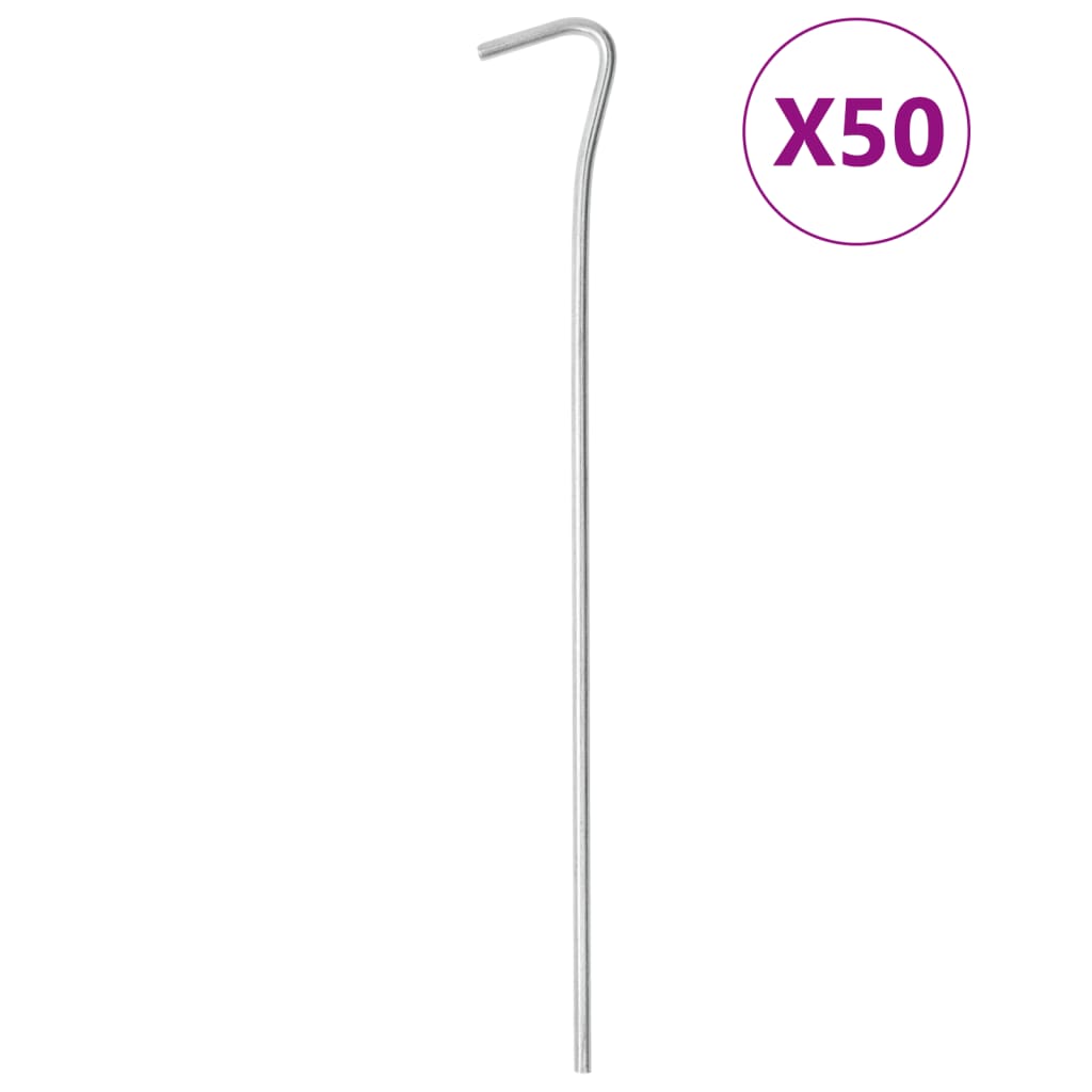 VidaXL Tentharingen 50 st Ø4 mm 23 cm gegalvaniseerd staal