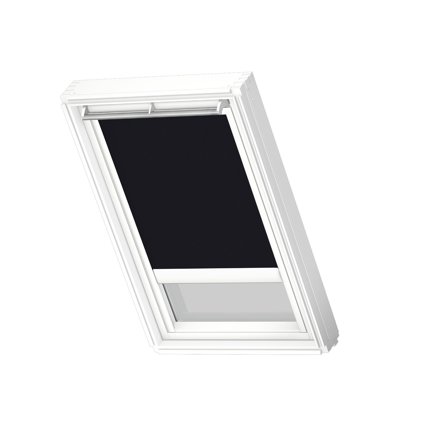 VELUX Verduisterend Dakraam Rolgordijn Op Zonne-energie White Line Dsl M04 3009swl Zwart
