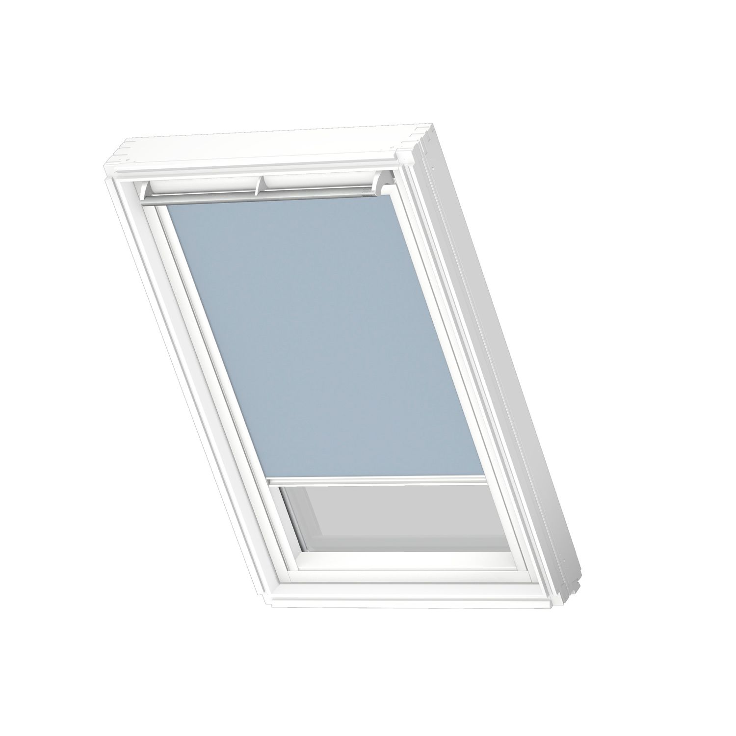 VELUX Manueel Verduisterend Dakraam Rolgordijn White Line Dkl M06 4576swl Lichtblauw