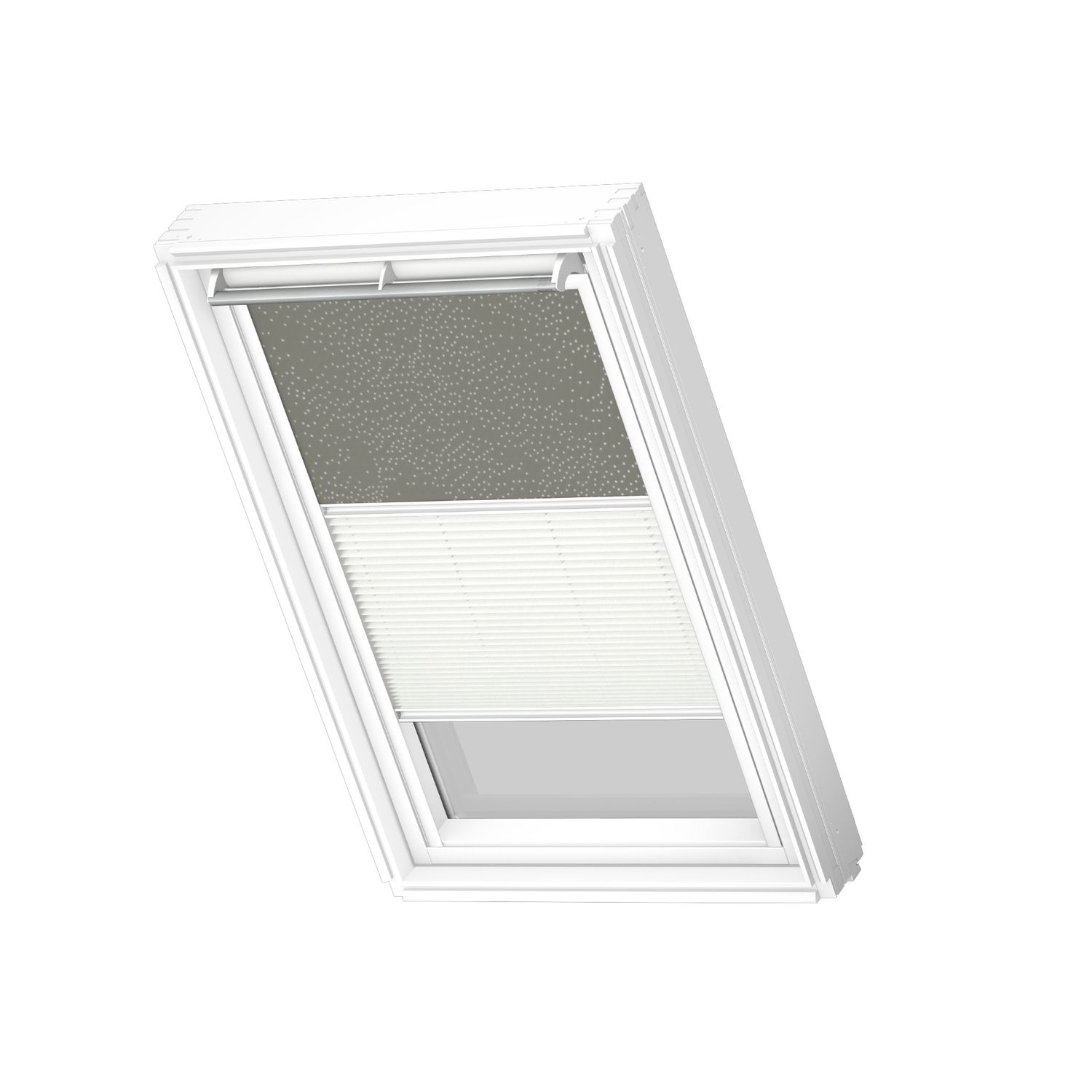 VELUX Manueel Duo Verduisterend Dakraam Rolgordijn White Line Dfd Mk08 4575swl Groen - Wit