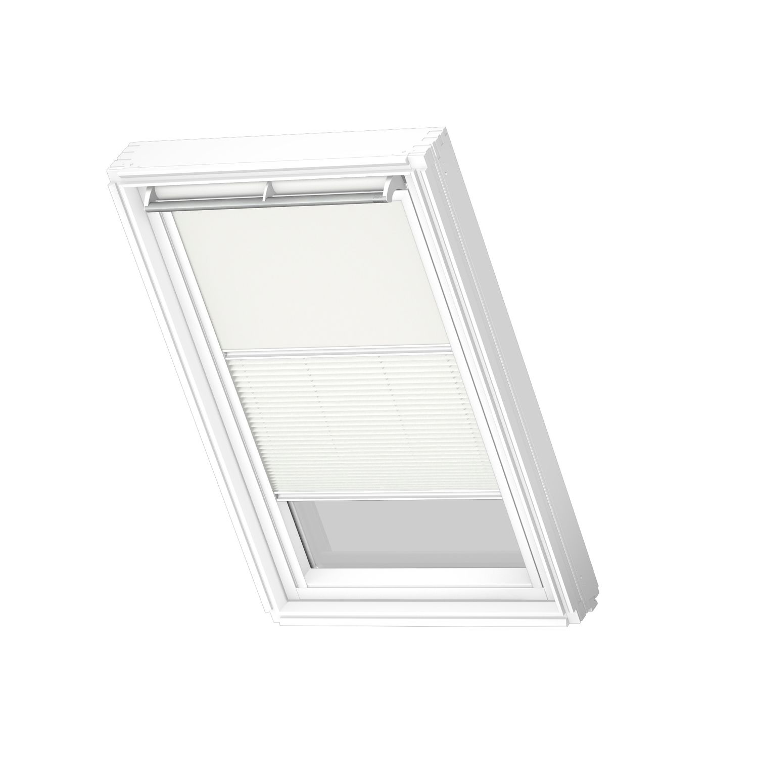 VELUX Manueel Duo Verduisterend Dakraam Rolgordijn White Line Dfd Sk10 1025swl Wit - Wit