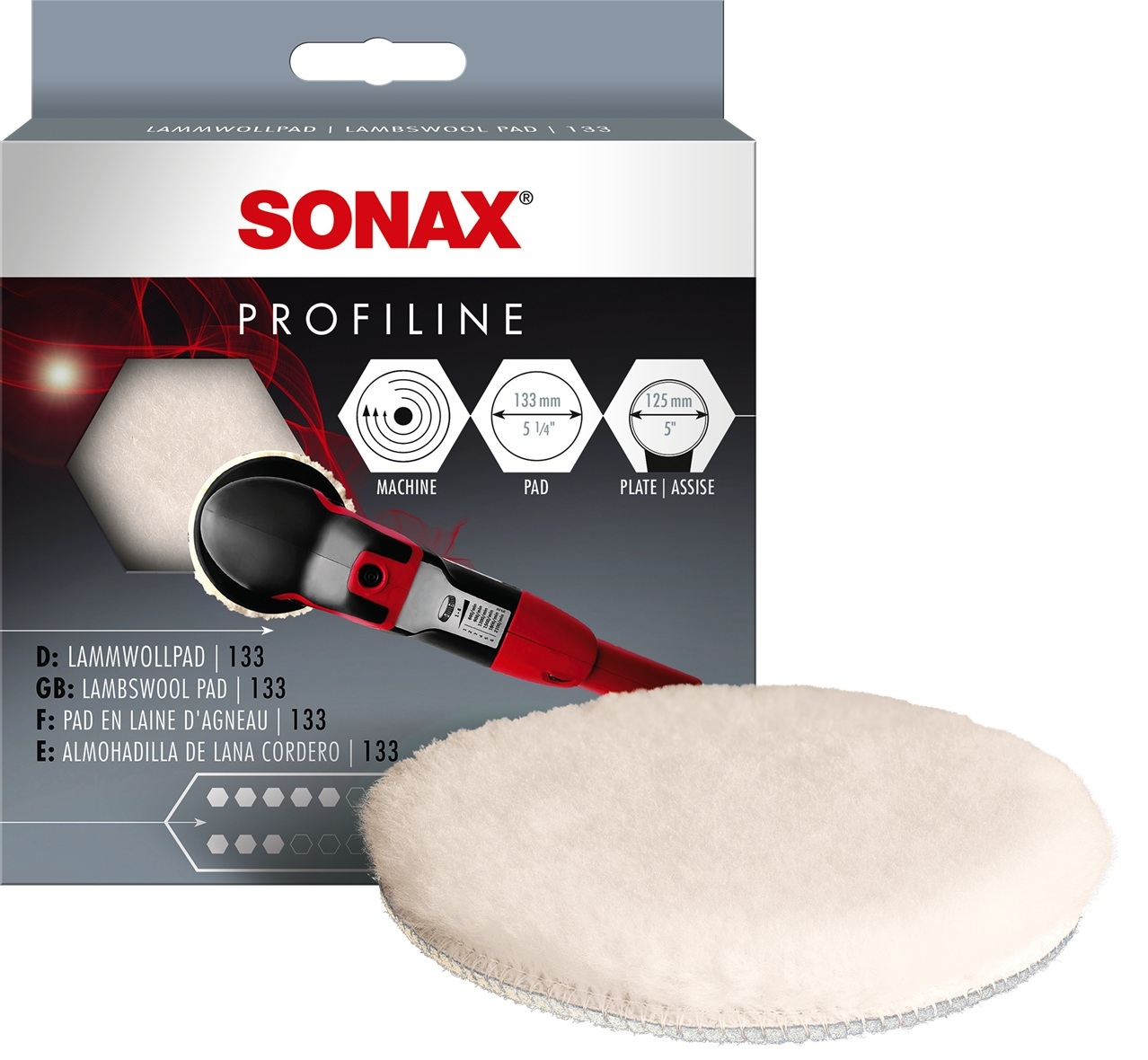 Sonax Lamsvelschijf klein - 125 mm