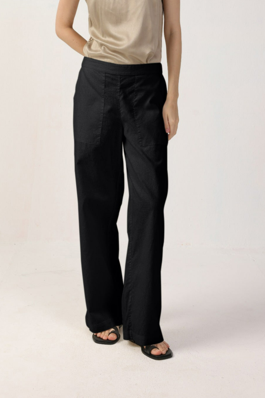 Neu Nomads Damen vegan Hose Blythe Schwarz