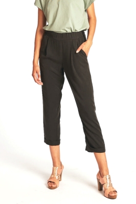 Widda Damen vegan Hose Plissee Jupp Schwarz