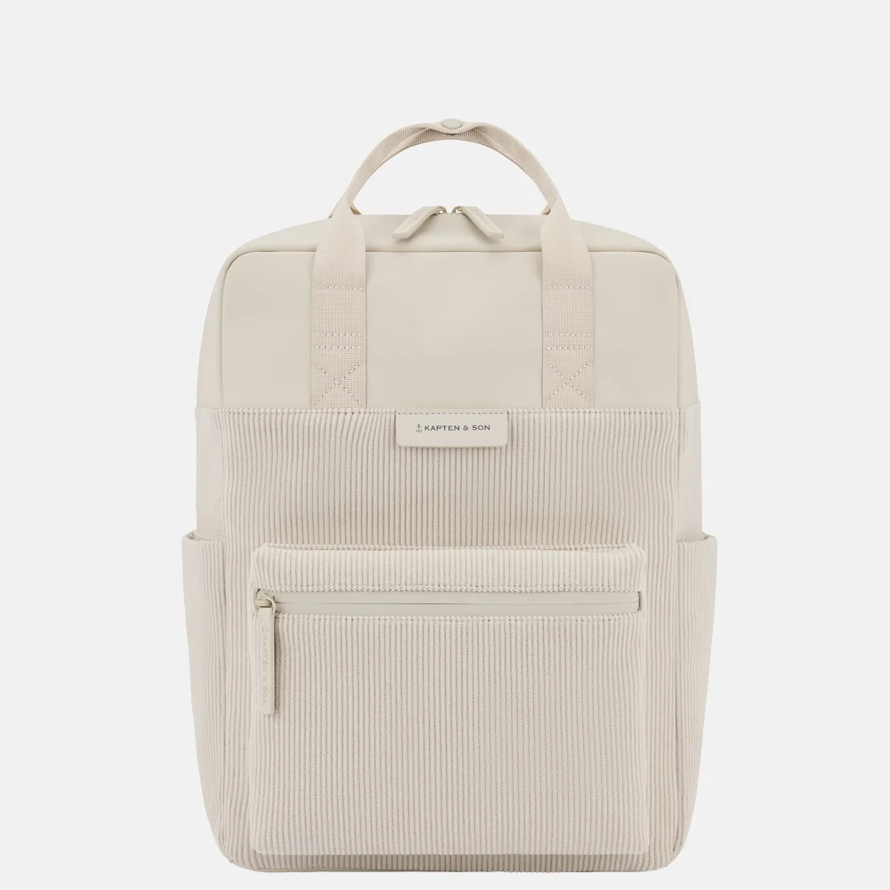 Kapten & Son Bergen Pro Corduroy rugzak 15 inch sandstone