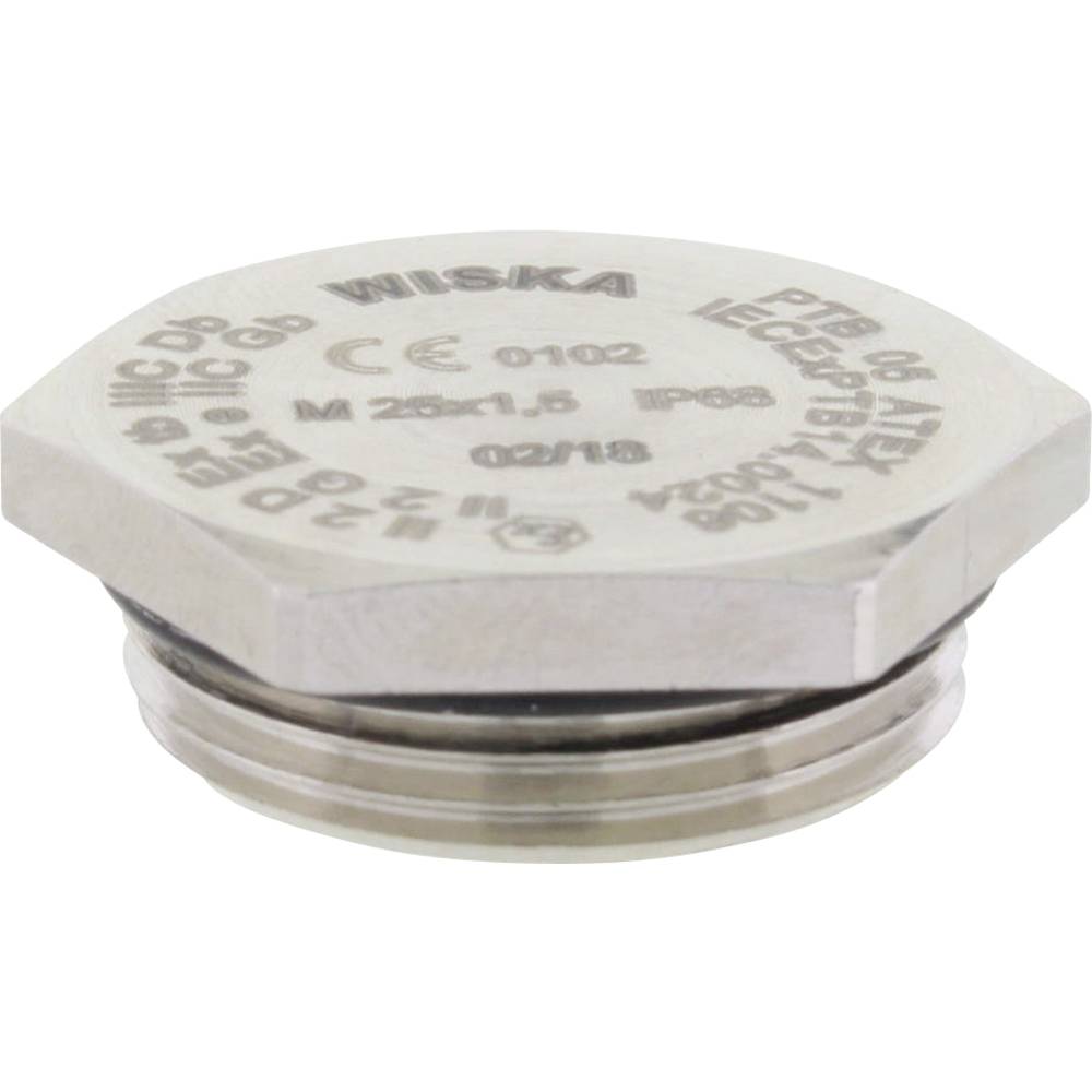 Wiska 10065332 EX-EMVS 16 Blindstop Slagvast, Explosiebestendig M16 Metaal Natuur 10 stuk(s)