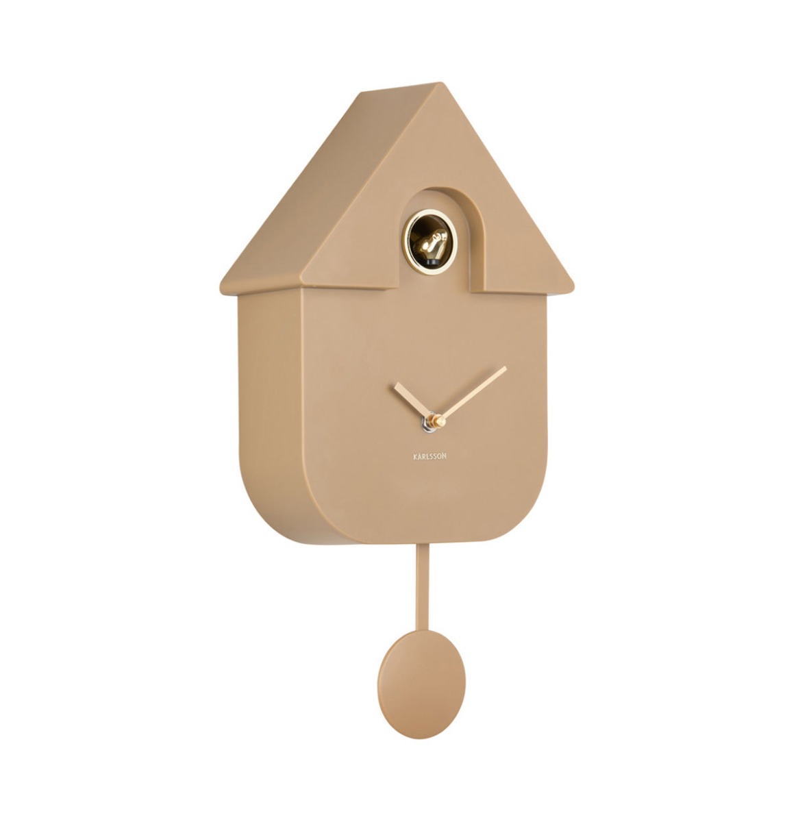 Fiftiesstore Karlsson Moderne Koekoeks Wandklok - Mokka Bruin