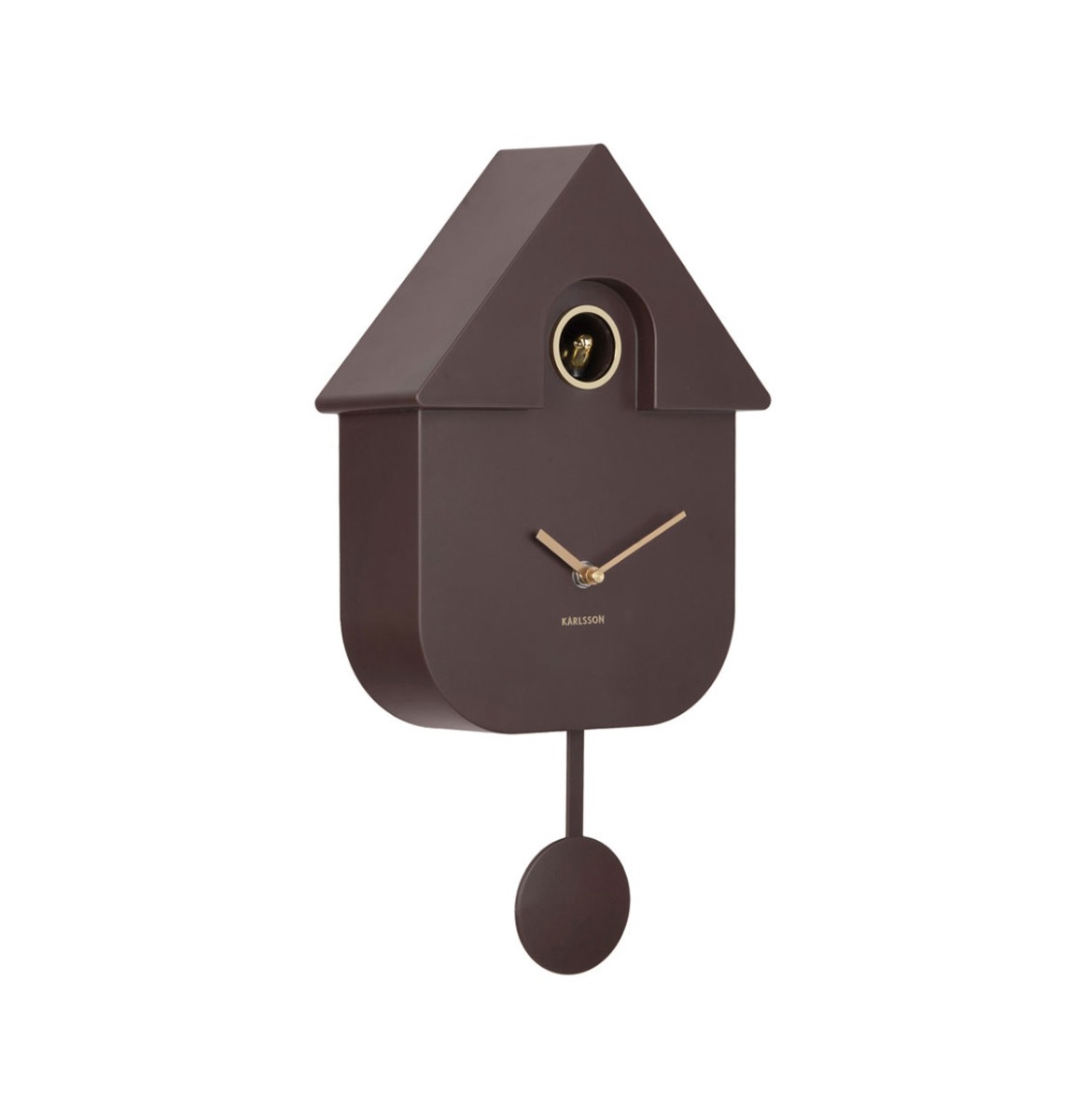 Fiftiesstore Karlsson Moderne Koekoeks Wandklok - Aarde Bruin