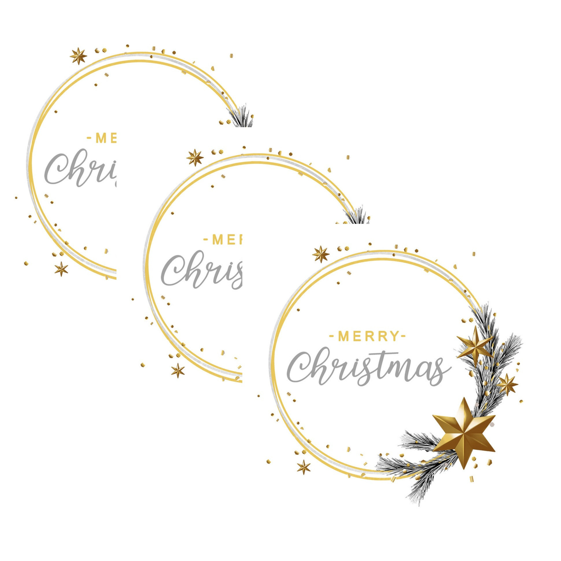 Ambiente Kerst thema servetten - 60x st -℃ wit Merry Christmas - 33 x 33 cm - kerstdiner - kerstservetten -