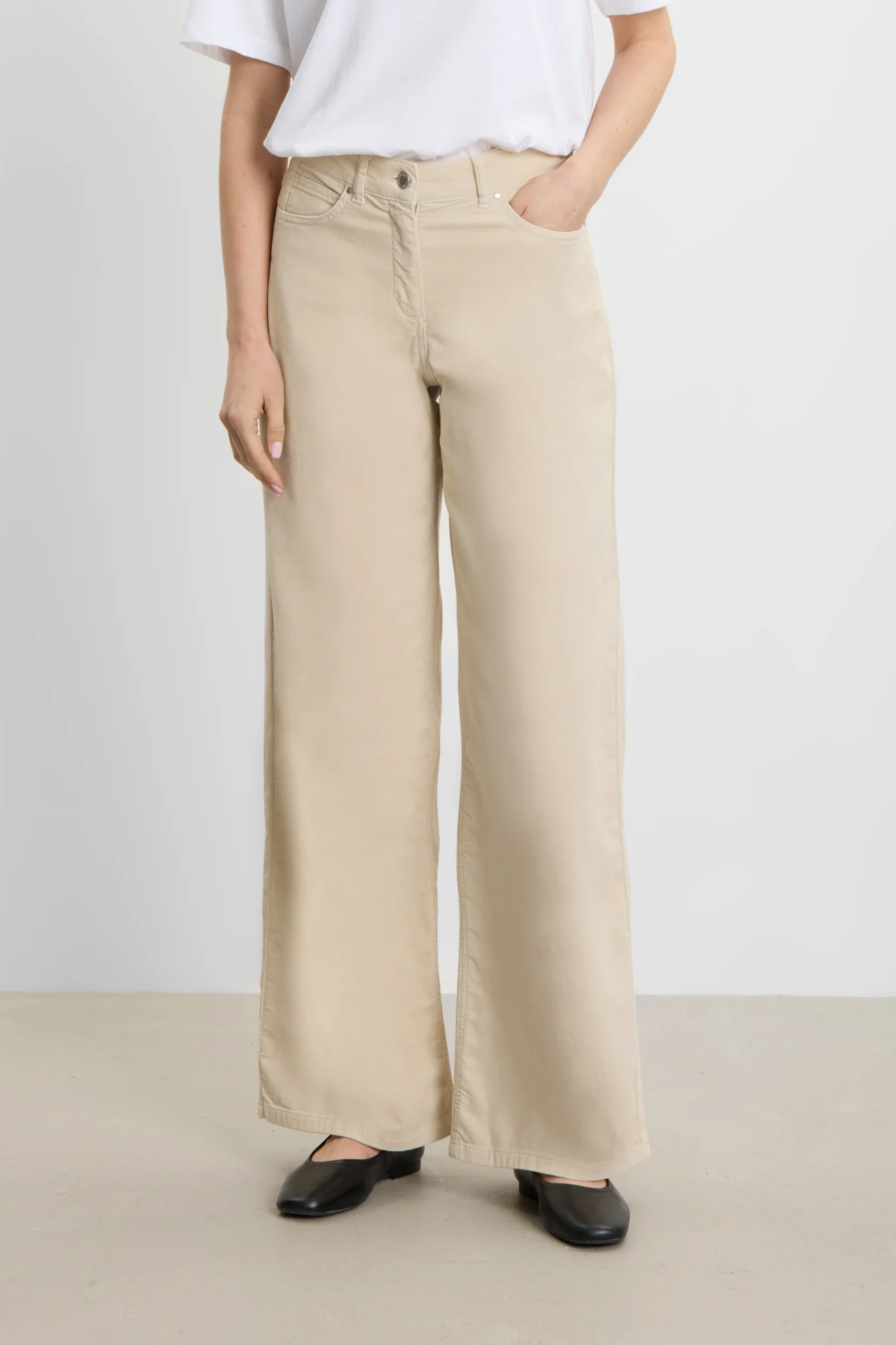 LAURIE Damen vegan Hose Corduroy Carol Lose Birke