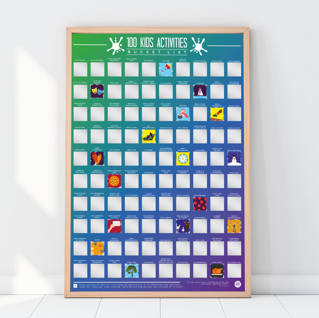 Gift Republic Krasposter - 100 Kinderactiviteiten