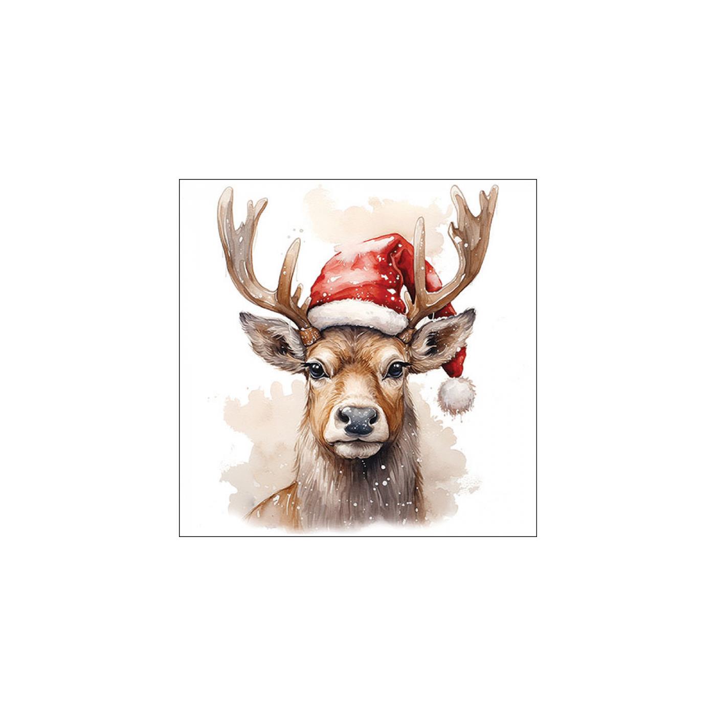 Ambiente Servetten Deer with hat 33cm