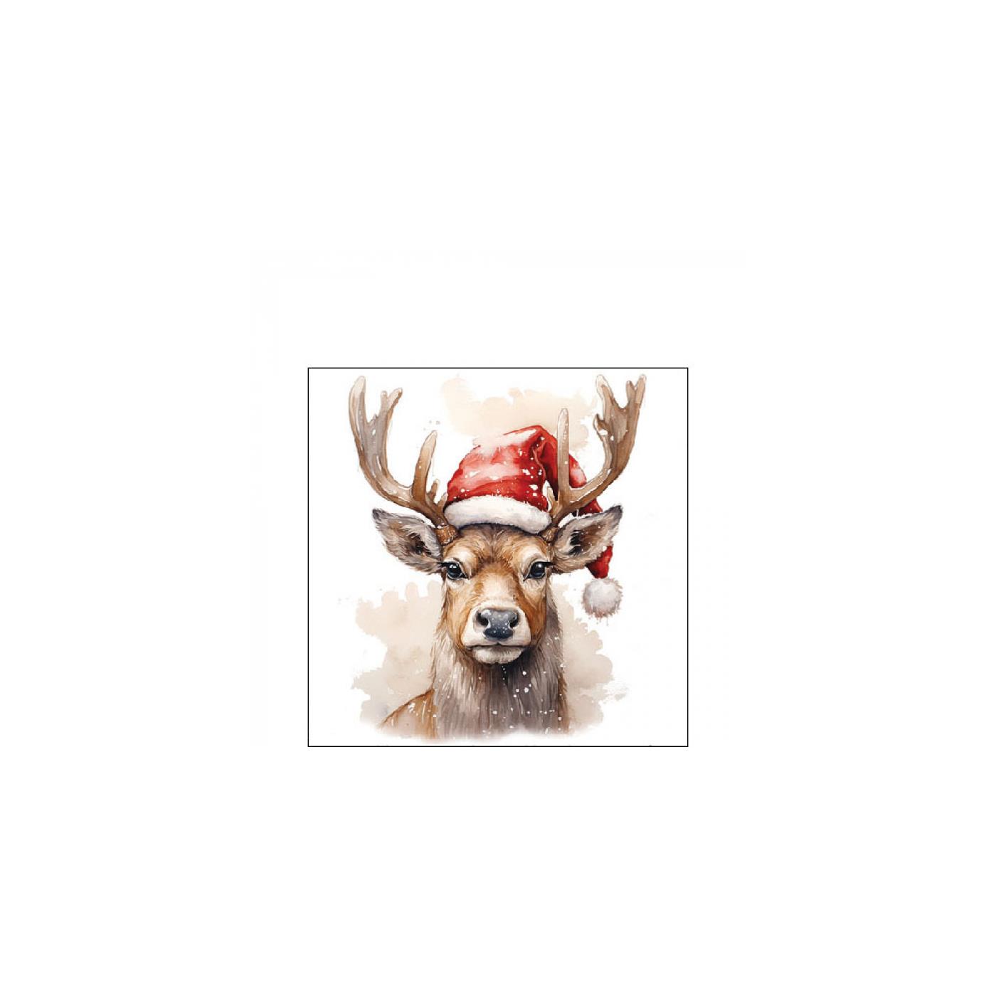 Ambiente Servetten Deer with hat 25cm