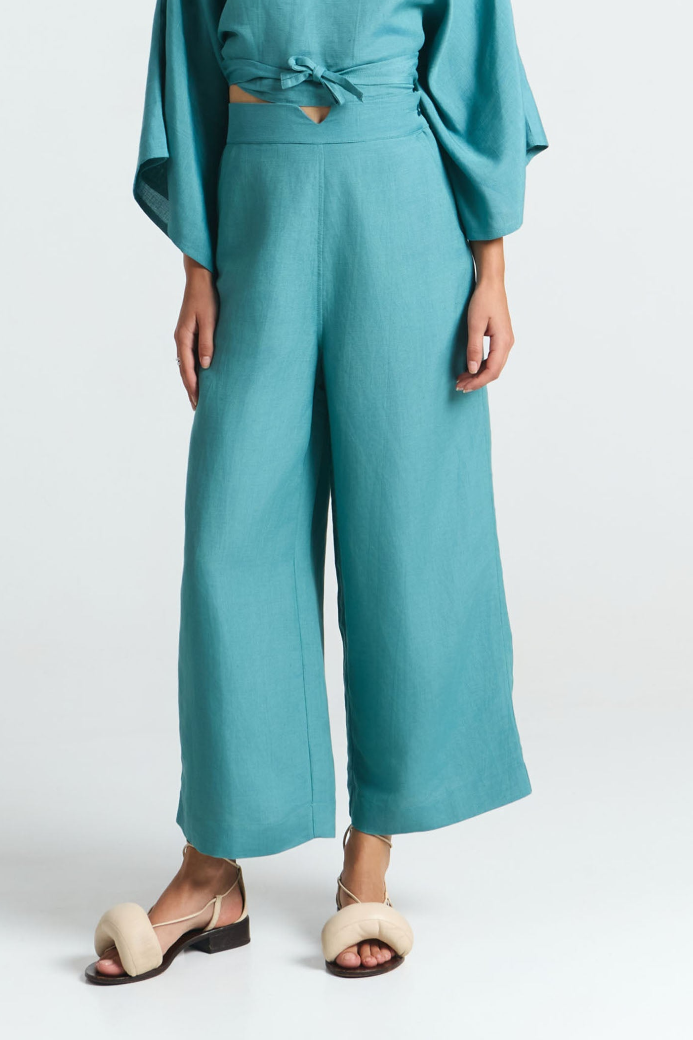 SUITE13LAB Damen vegan Hose Makah Blau