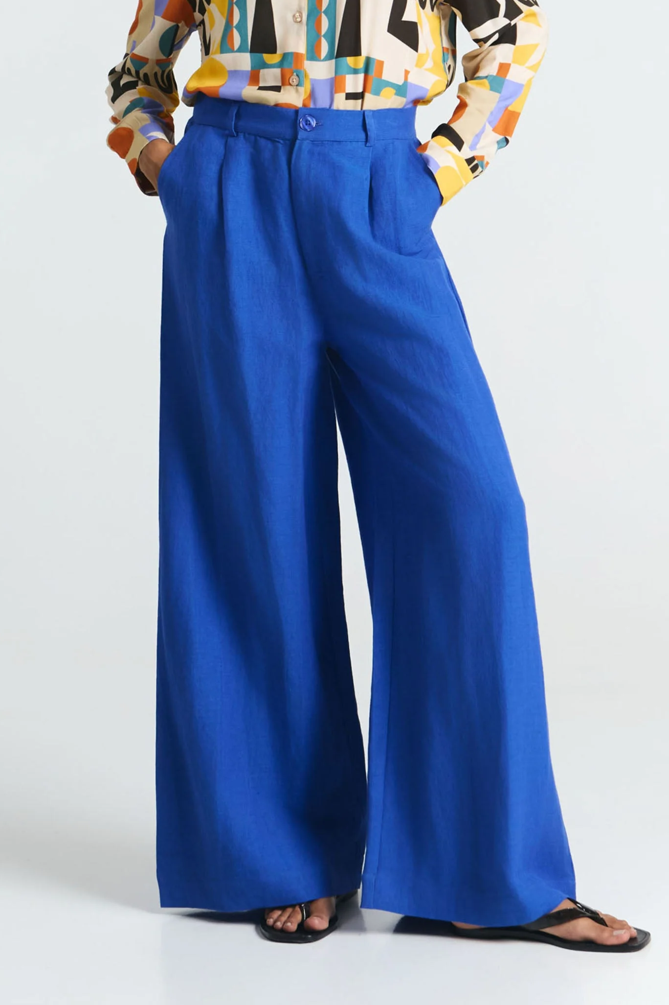 SUITE13LAB Damen vegan Hose Randa Klein Blau