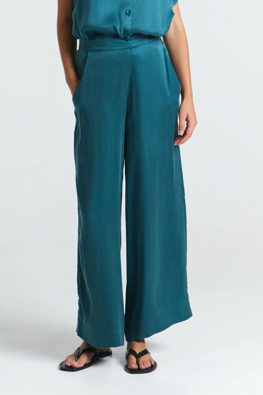 SUITE13LAB Damen vegan Hose Kasai Tiefgrün