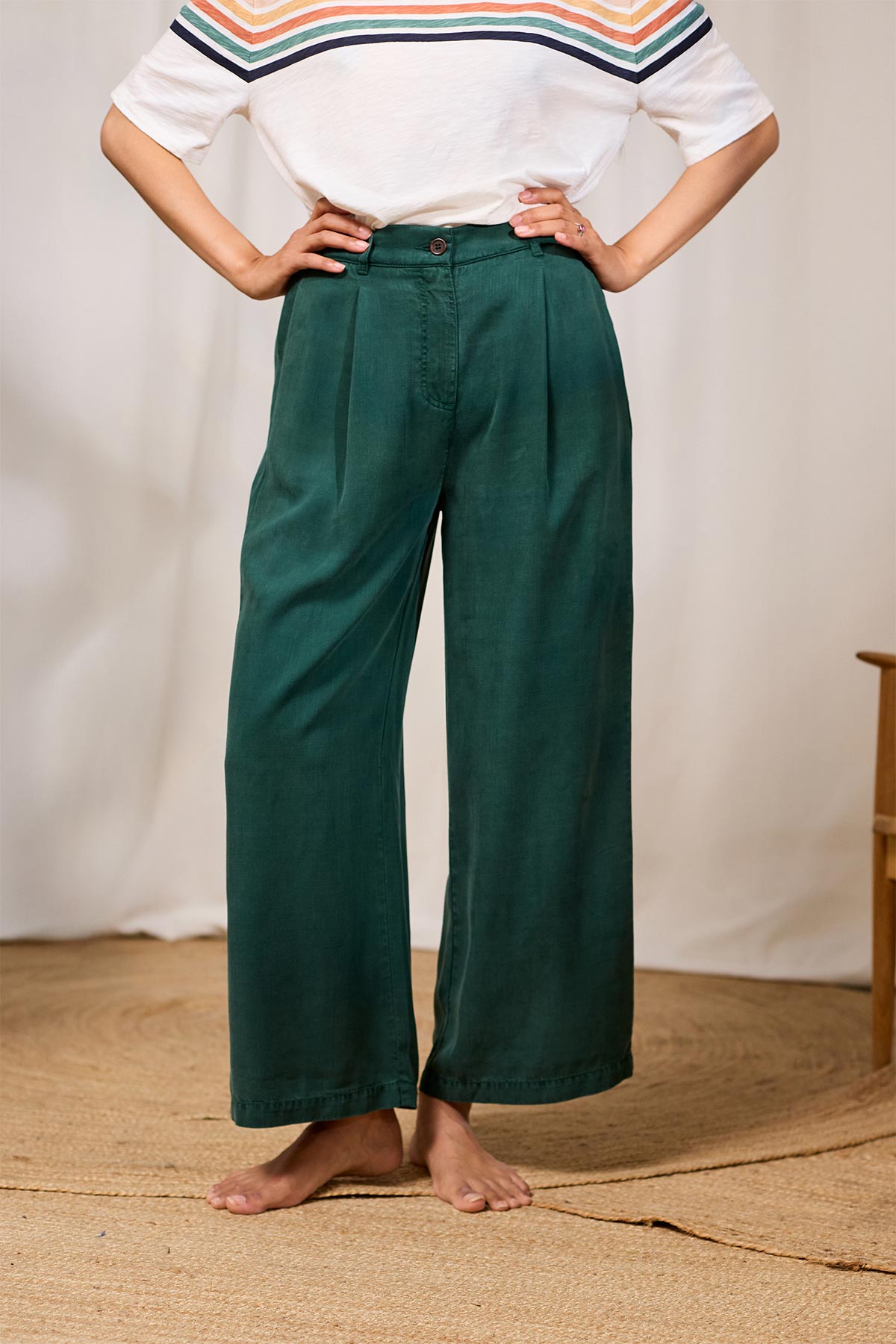 TWOTHIRDS Damen vegan Hose Nanpu Garden Gr&Atilde;&frac14;n