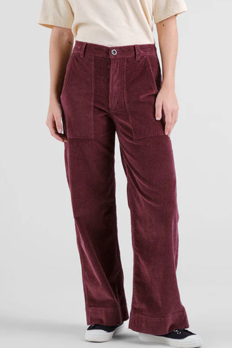 Dedicated Damen vegan Hose Vara Workwear Feige Rot