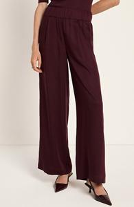 LANIUS Damen vegan Hose Weit Bordeaux
