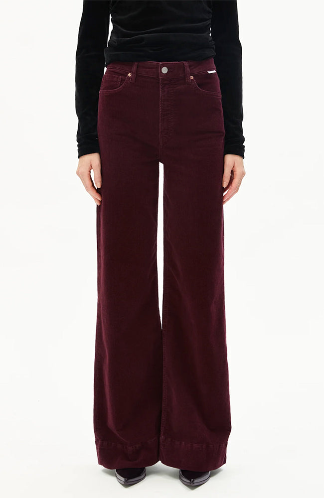 ARMEDANGELS Damen vegan Hose Murliaa Dark Cranberry