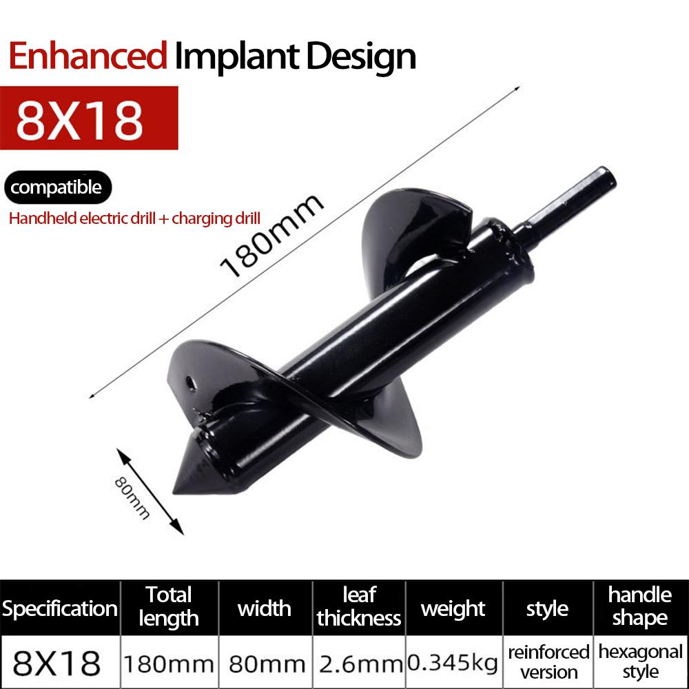 GearUp AutoMoto Spiraalvormige handboormachine voor het planten van zaden, bloemen en groenten in een kas, met elektrische boormachine en zaklamp.