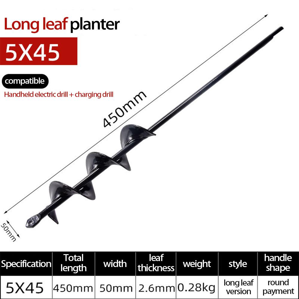 GearUp AutoMoto Spiraalvormige handboormachine voor het planten van zaden, bloemen en groenten in een kas, met elektrische boormachine en zaklamp.